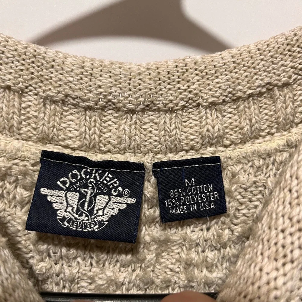 Dockers Mens‎ Tan Knit Sweater Turtleneck Long Sleeve Casual Size M